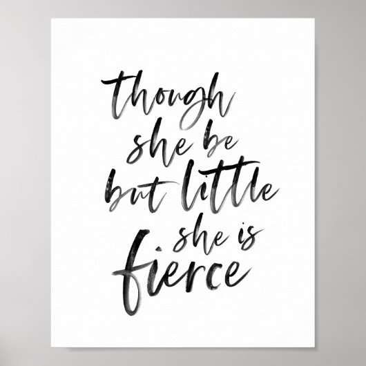 Little but Fierce William Shakespeare Poster (Voorkant)