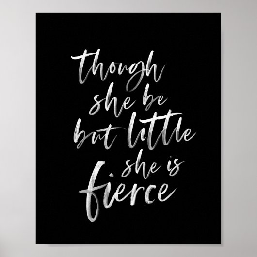 Little but Fierce William Shakespeare Poster (Voorkant)