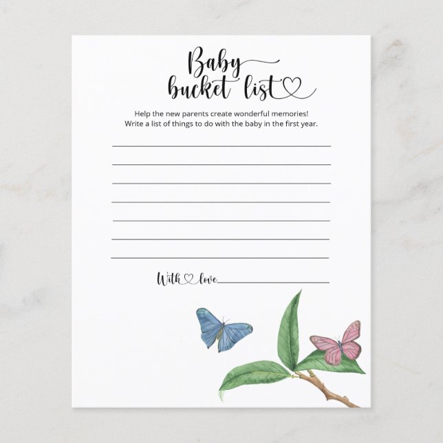 Little Butterflies - Baby bucket list (Voorkant)