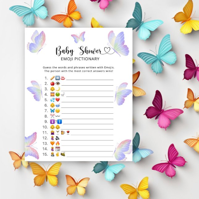Little Butterflies - baby shower emoji pictionary (Creator heeft geüpload)