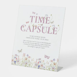 Little Butterfly 1st Birthday Time Capsule Reclamebord Met Voetstuk
