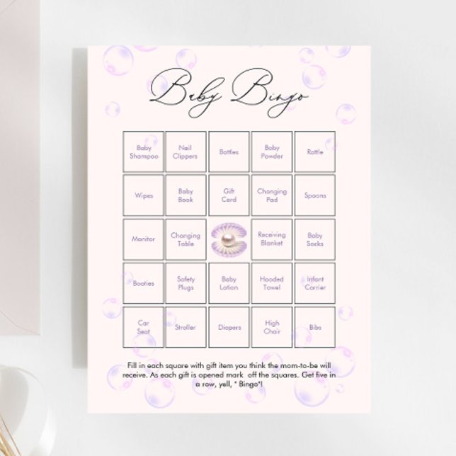 Little Butterfly Baby Bingo Baby shower spel (Creator heeft geüpload)