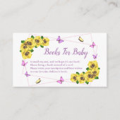 Little Butterfly Baby shower Boeken voor Baby Informatiekaartje (Voorkant)