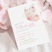 Little Butterfly Baby shower Invitation Kaart