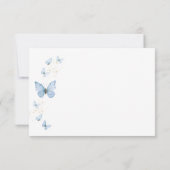 Little Butterfly Blue Boy Baby shower Bedankkaart (Achterkant)