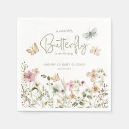 Little Butterfly Boho Baby shower Servet