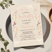 Little Butterfly Boho Wildflower Baby shower Kaart