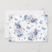 Little Butterfly Boy Baby shower Bedankkaart (Achterkant)