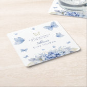 Little Butterfly Boy Baby shower Kartonnen Onderzetters (Schuin)