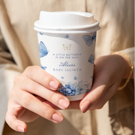 Little Butterfly Boy Baby shower Papieren Bekers