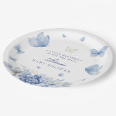 Little Butterfly Boy Baby shower Papieren Bordje (Gekanteld)