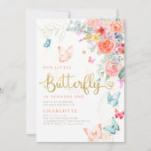 Little Butterfly Bright Garden Girl Verjaardagsfee Kaart (Voorkant)