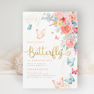 Little Butterfly Bright Garden Girl Verjaardagsfee Kaart