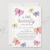 Little Butterfly Drive-by Baby shower Kaart (Voorkant)