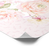 Little Butterfly Floral Girl Baby Shower Welcome Poster (Hoek)