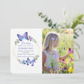 Little Butterfly fotouitnodiging Kaart (Staand voorkant)