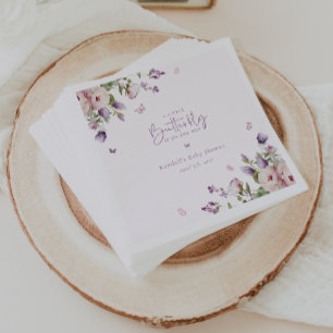 Little Butterfly Garden Floral Baby shower Servet