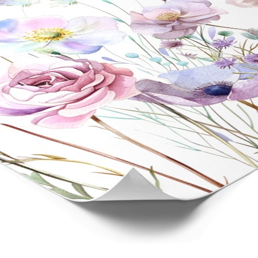 Little Butterfly Garden Meisje Baby shower Welkom Poster (Hoek)