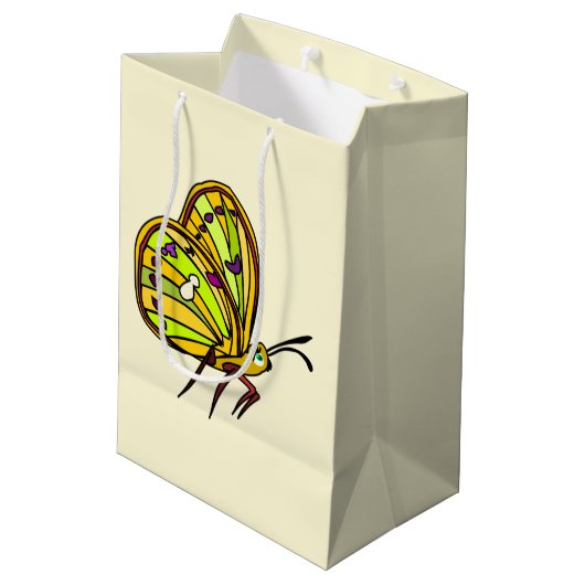 Little Butterfly Gift Bag - Uw kleuren Medium Cadeauzakje (Achterkant Gekanteld)