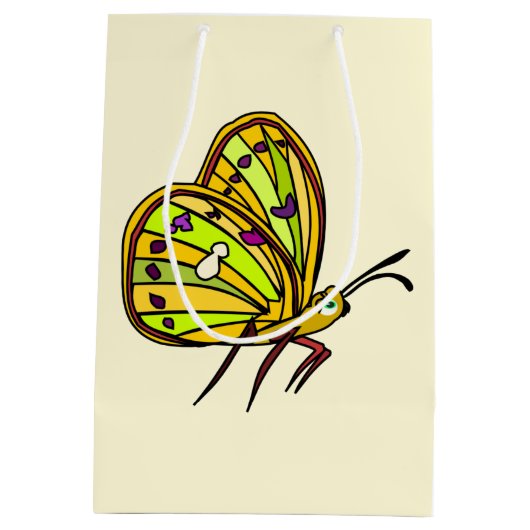 Little Butterfly Gift Bag - Uw kleuren Medium Cadeauzakje (Achterkant)