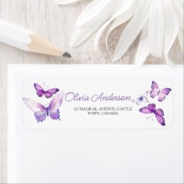 Little Butterfly Girl 1e verjaardagsfeestje Etiket