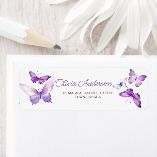 Little Butterfly Girl 1e verjaardagsfeestje Etiket (Insitu)