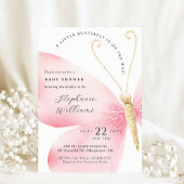 Little Butterfly Girl Baby shower Kaart