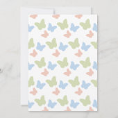 Little Butterfly Girl Birthday Invitation Kaart (Achterkant)