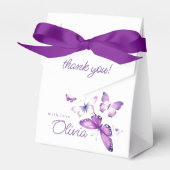 Little Butterfly Girl's Schattigee roze verjaardag Bedankdoosjes (Voorkant Zijde)