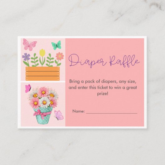 Little Butterfly is haar weg Schattige Whimsical P Informatiekaartje (Voorkant)