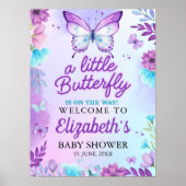 Little Butterfly is on the way Baby shower Poster (Voorkant)