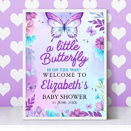 Little Butterfly is on the way Baby shower Poster