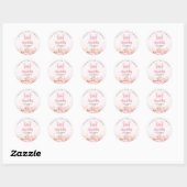 Little Butterfly is on the Way, Baby Shower  Ronde Sticker (Vel)