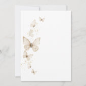 Little Butterfly Ivory Genderneutraal Baby shower Kaart (Achterkant)