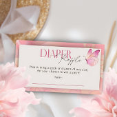 Little Butterfly Luier Raffle Baby shower Game Informatiekaartje