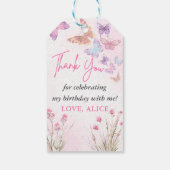 Little Butterfly Meadow Wildflowers Verjaardagsfee Cadeaulabel (Achterkant)