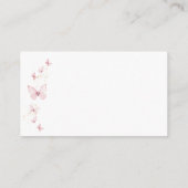 Little Butterfly Pink Diaper Raffle Baby shower Informatiekaartje (Achterkant)