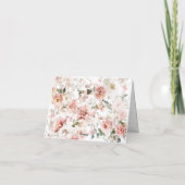 Little Butterfly Pink Floral Baby Meisje Douche Bedankkaart (Achterkant)