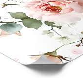 Little Butterfly Pink Floral Baby Meisje Douche Poster (Hoek)