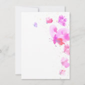 Little Butterfly Pink Paarse Budget 1e Verjaardag Kaart (Achterkant)