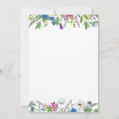 Little Butterfly Spring Wildflower Baby shower Kaart (Achterkant)