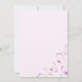 Little Butterfly viert Paarse verjaardag Kaart (Achterkant)