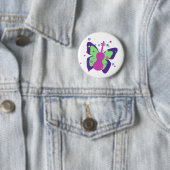 Little Butterfly Violin Kind Ronde Button 5,7 Cm (In situ)