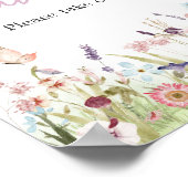 Little Butterfly Wildflower Baby shower Favors Poster (Hoek)