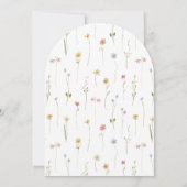 Little Butterfly Wildflower Bow Baby shower Kaart (Achterkant)