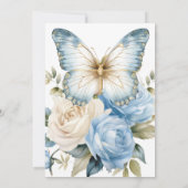 Little Butterfly Wildflower Floral Baby shower Kaart (Achterkant)