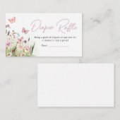 Little Butterfly Wildflower Luier Raffle Informatiekaartje (Voorkant / Achterkant)