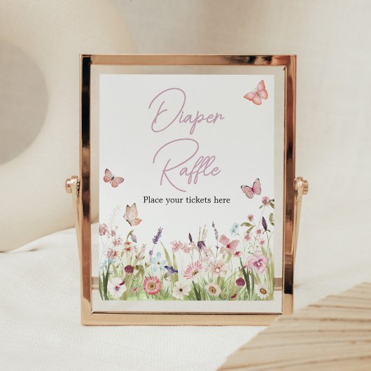 Little Butterfly Wildflower Luier Raffle Poster