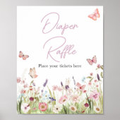 Little Butterfly Wildflower Luier Raffle Poster (Voorkant)