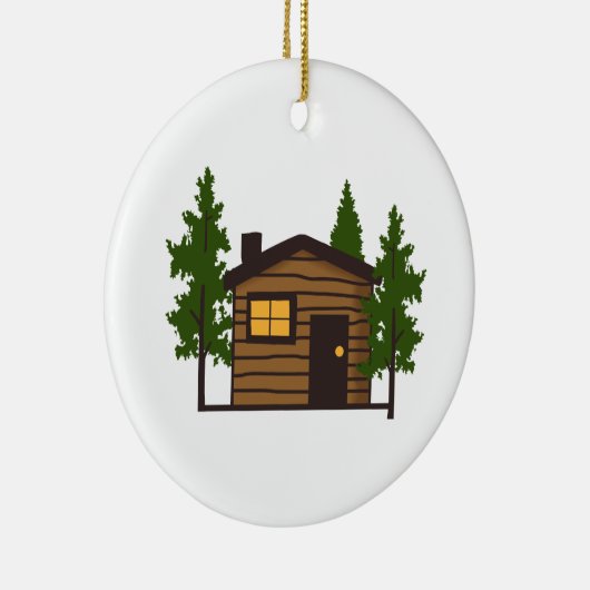 Little Cabin Keramisch Ornament (Rechts)